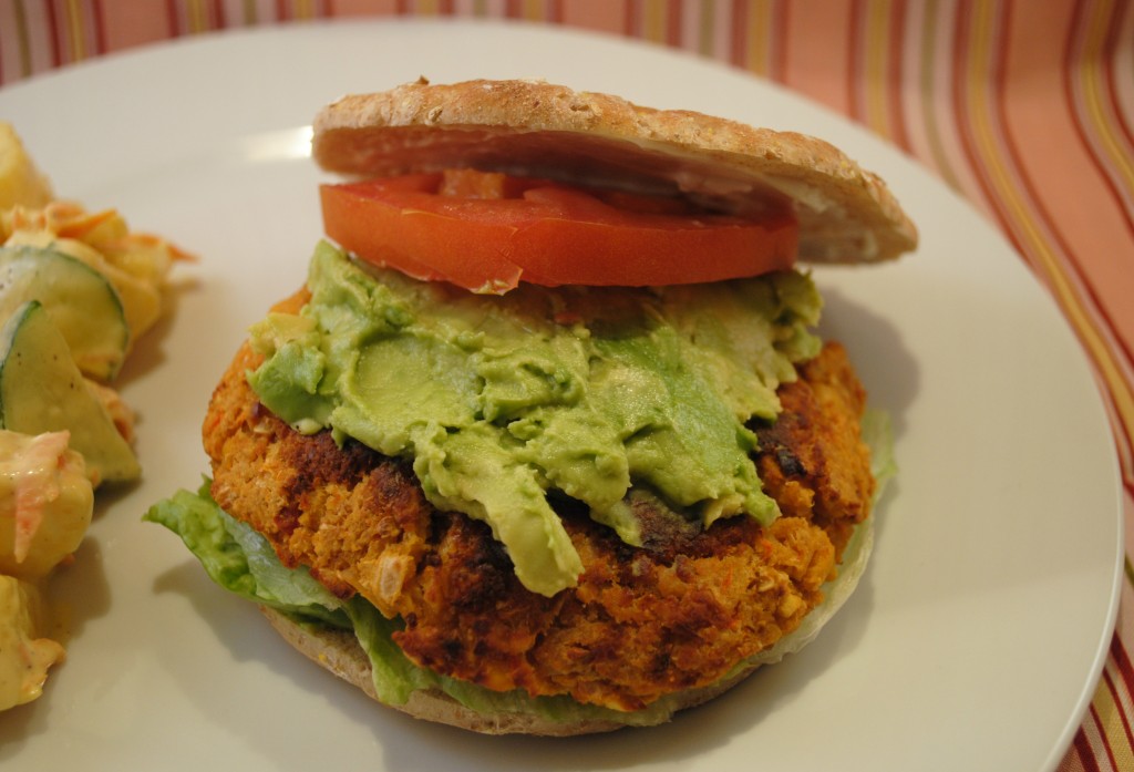 spicy chickpea burger