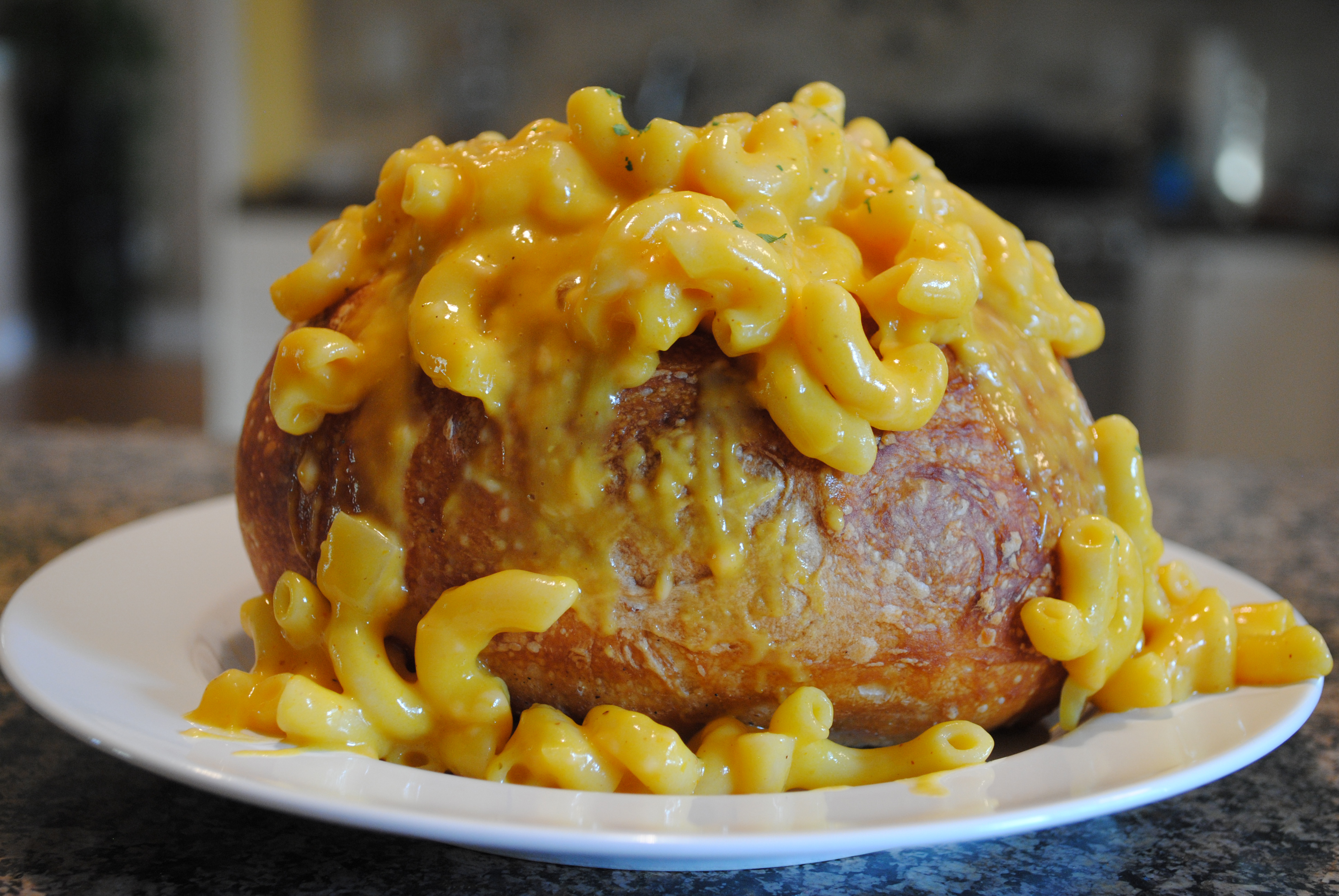 Vegan Mac n' Cheese Bread Bowl