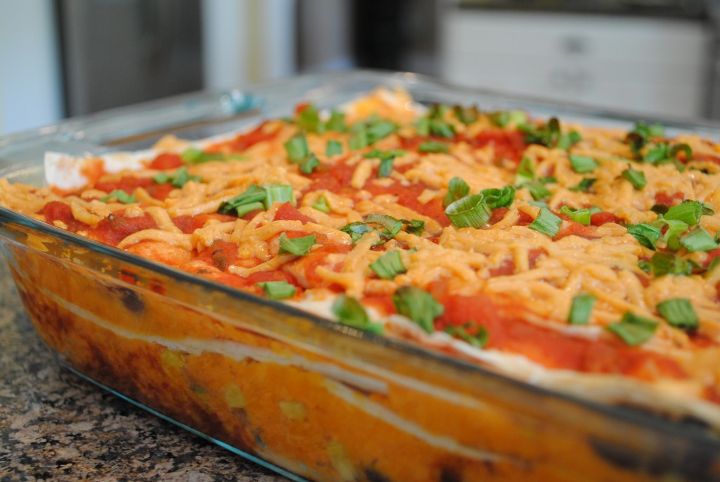 Vegan Layered Sweet Potato Enchilada Casserole | www.thatwasvegan.com