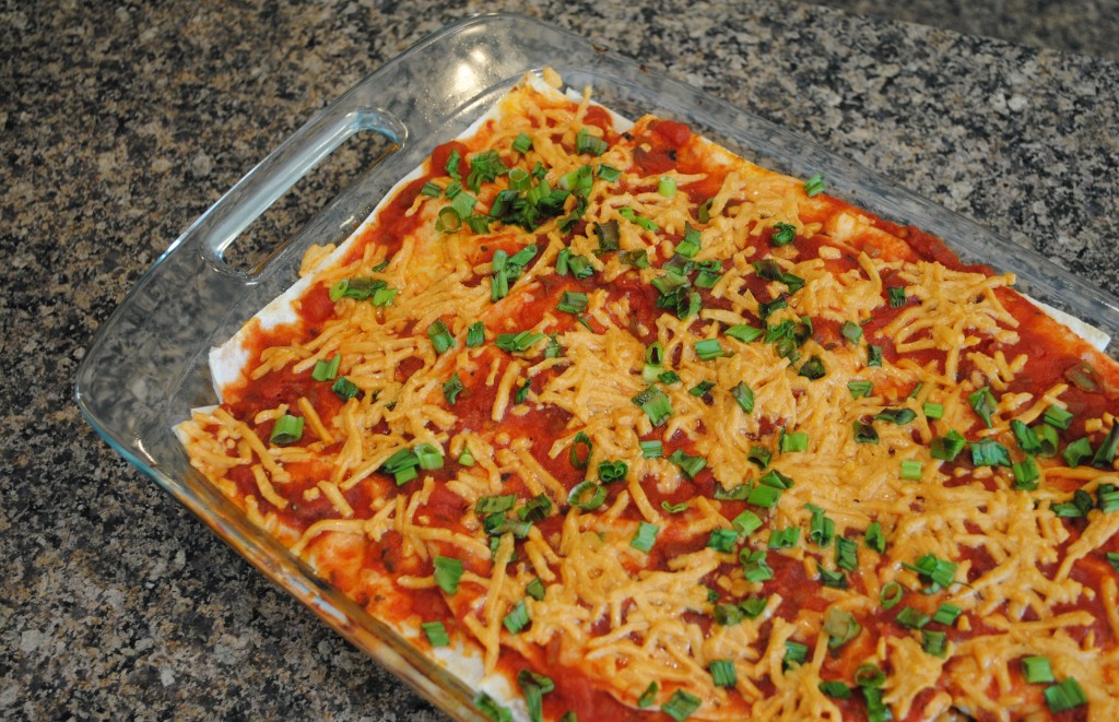 Vegan Layered Sweet Potato Enchilada Casserole | www.thatwasvegan.com