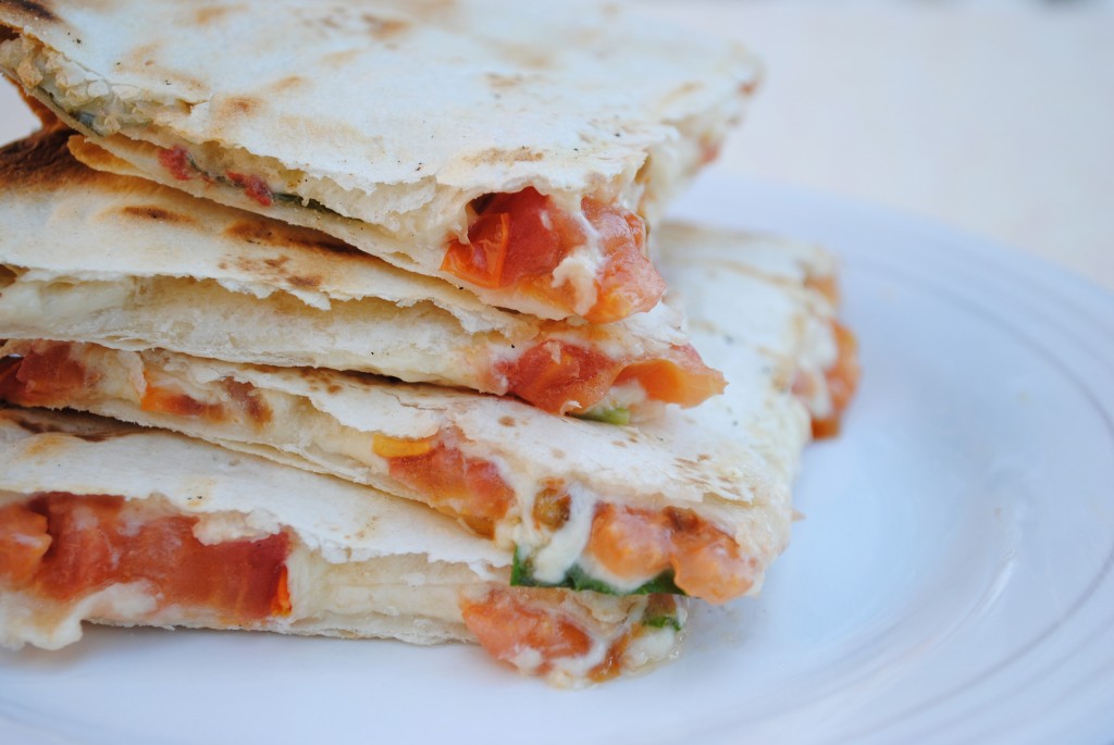 Vegan Caprese Quesadillas