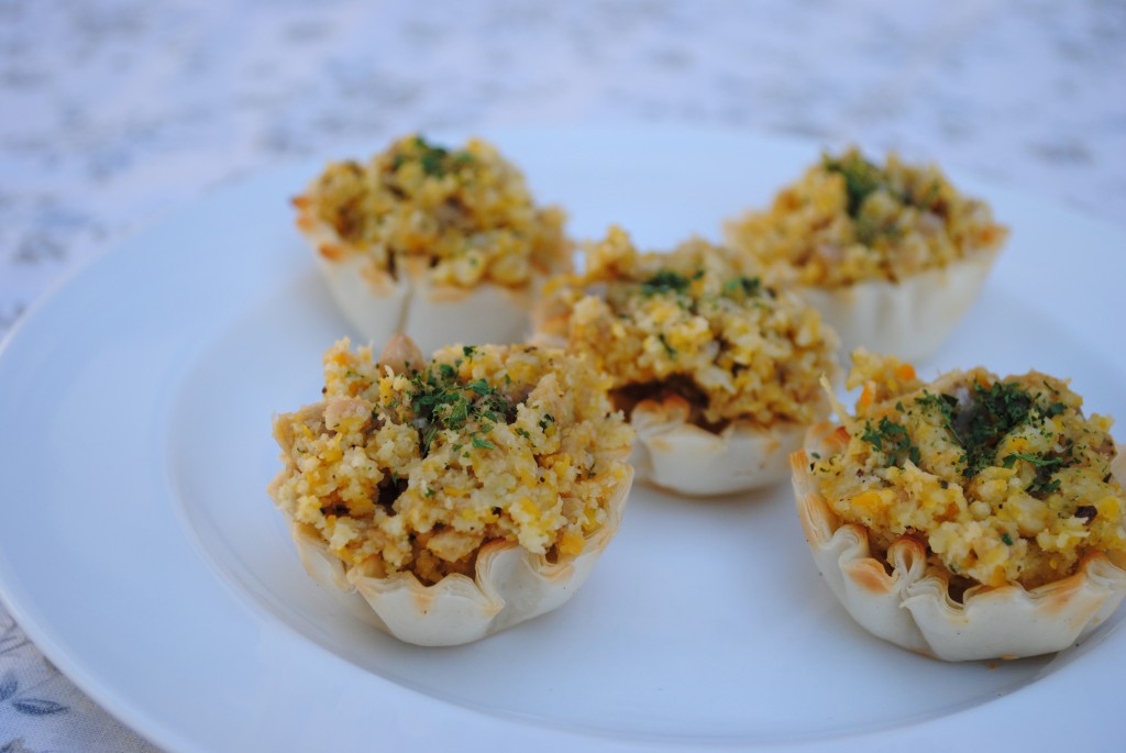 Vegan Butternut-Sausage Stuffed Phyllo Cups