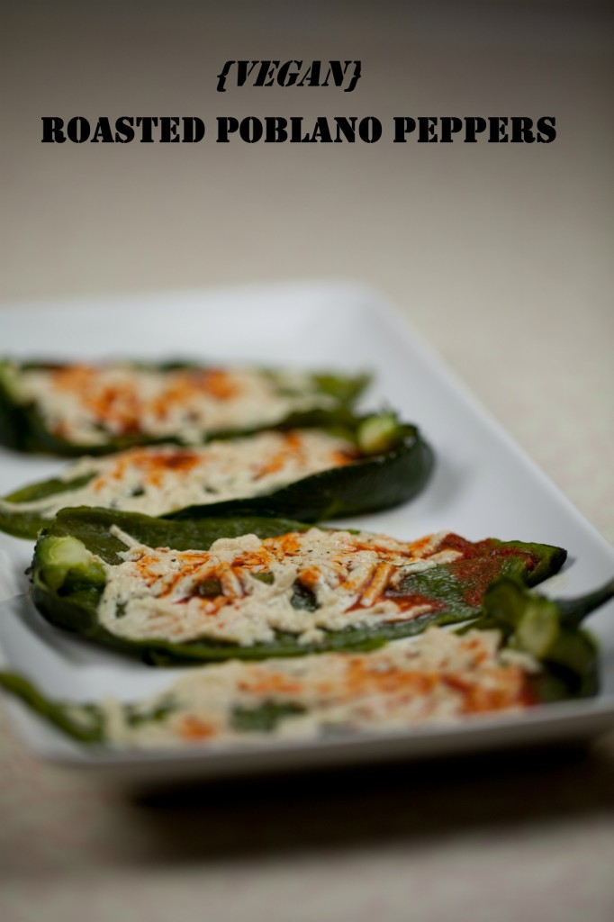 Vegan Roasted Poblano Peppers