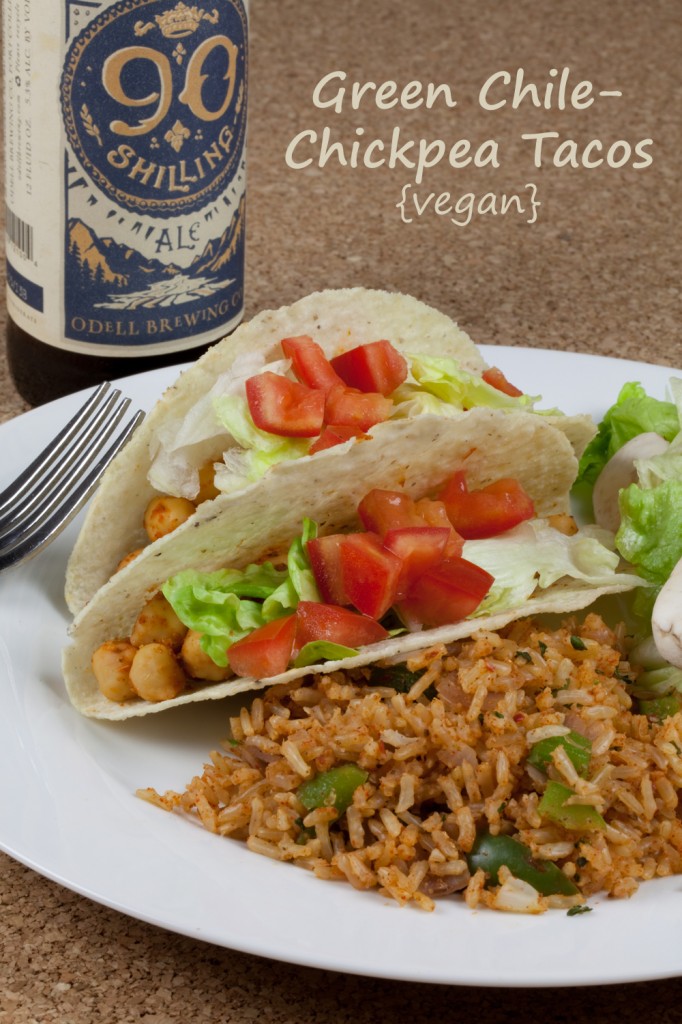 Green Chile-Chickpea Tacos #vegan