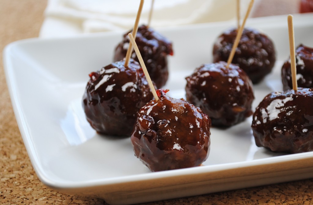 Spicy-Grape Jelly Meatballs #vegan