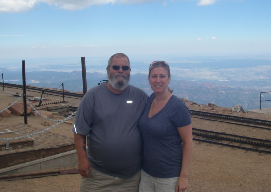 Dad and me on top of Pikes Peak, 2011