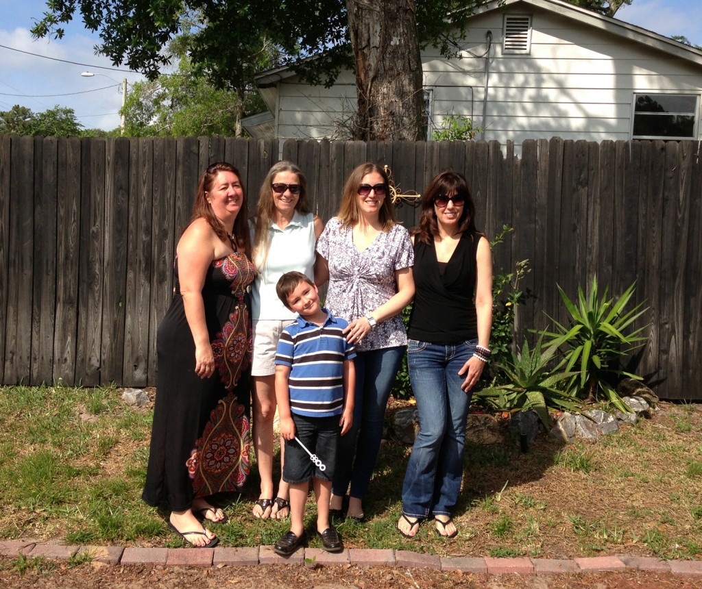 From left: Cousin Laura, Patti, (Third!) Cousin Brock, Me, Cousin Donna