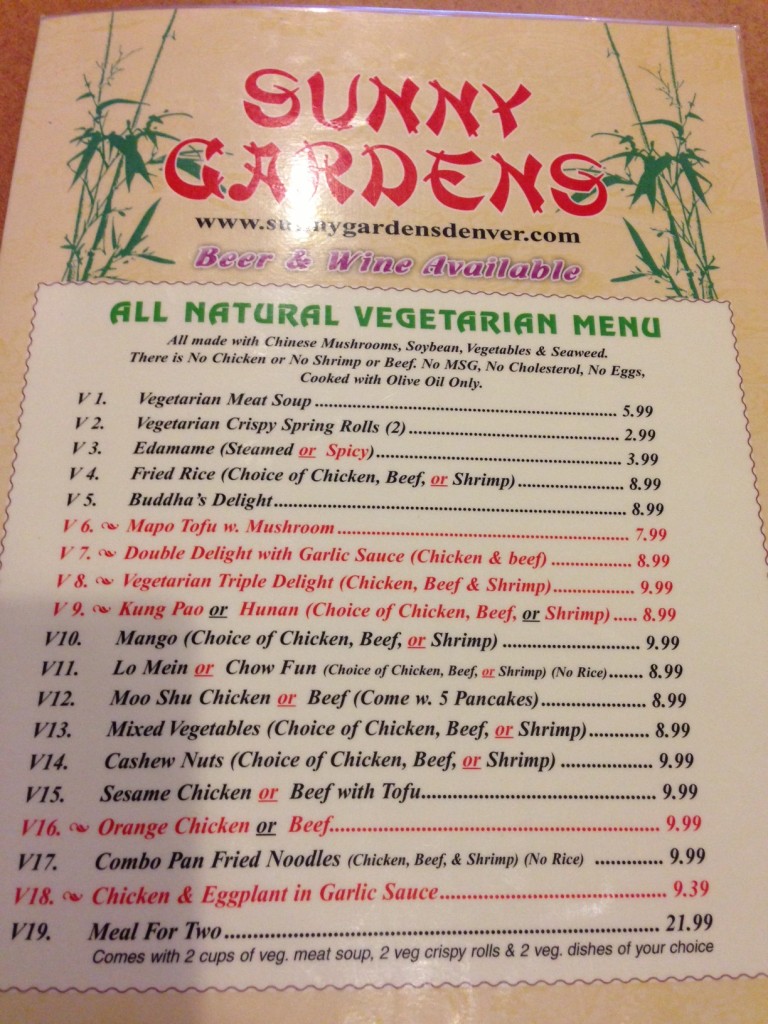 Mile High Vegan Eats: Sunny Gardens