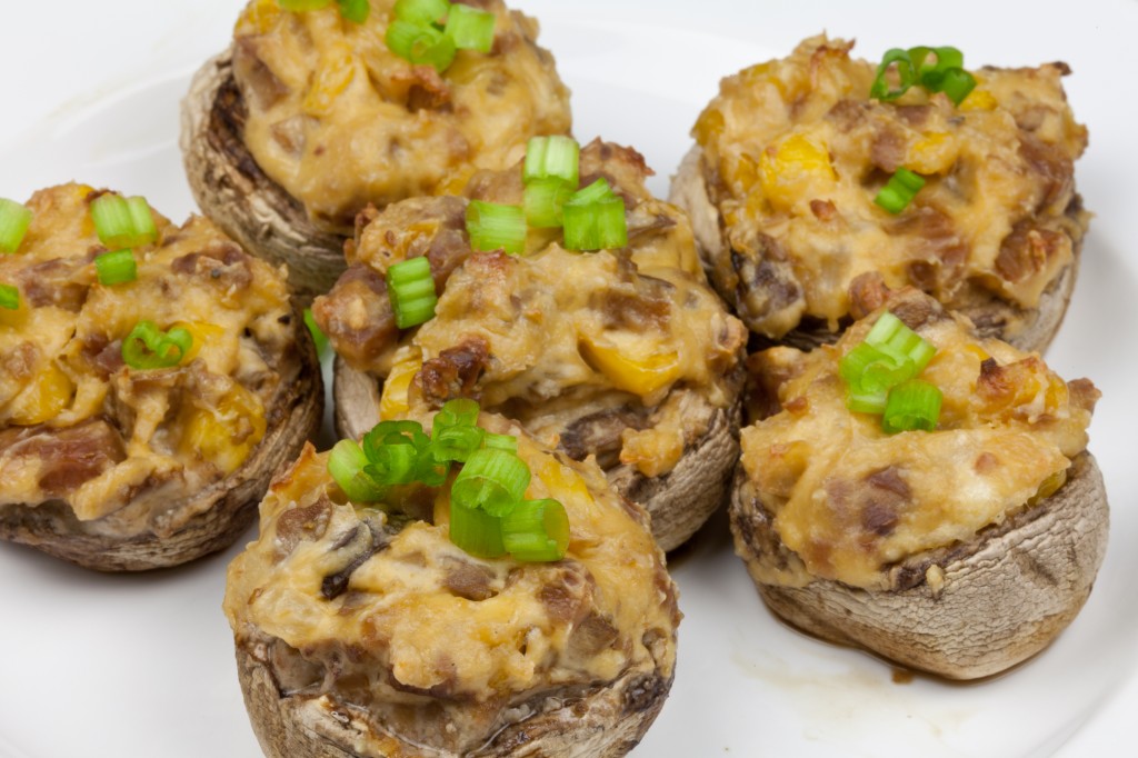 Bacon and Cream Cheese Stuffed Mushrooms