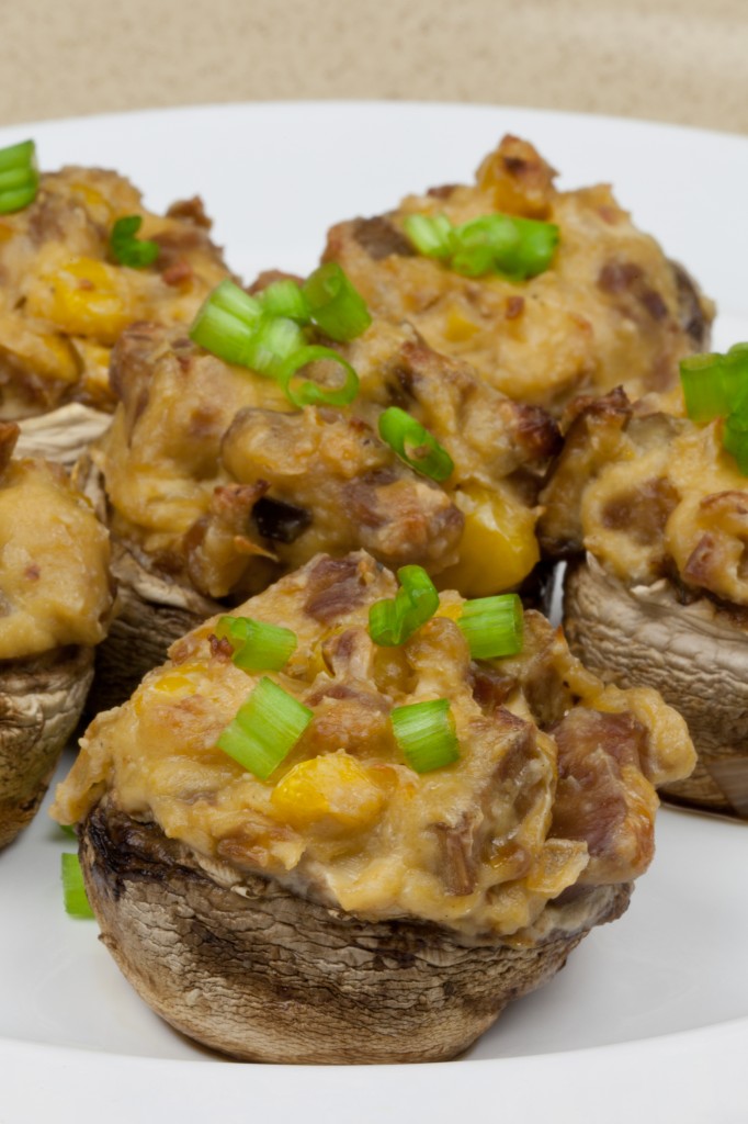 Bacon and Cream Cheese Stuffed Mushrooms