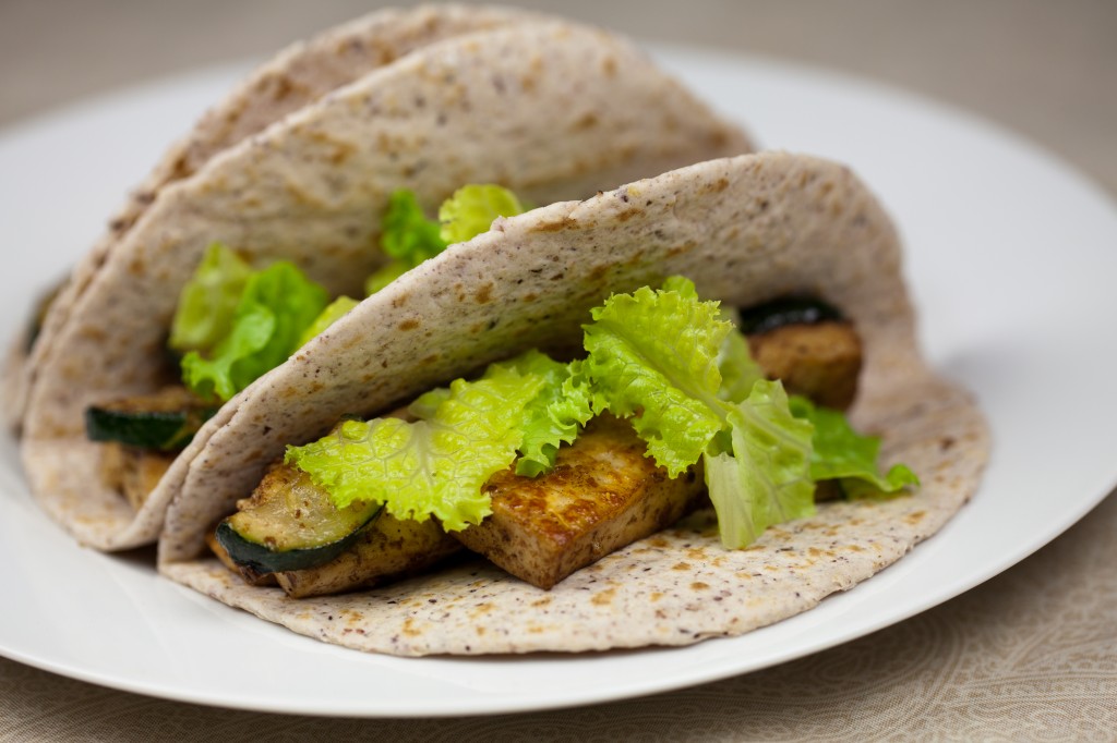 Vegan Zucchini and Tofu Soft Tacos