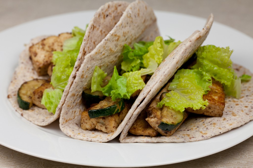 Vegan Zucchini and Tofu Soft Tacos