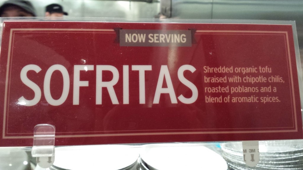 Guest Blogger: Chipotle Sofritas!