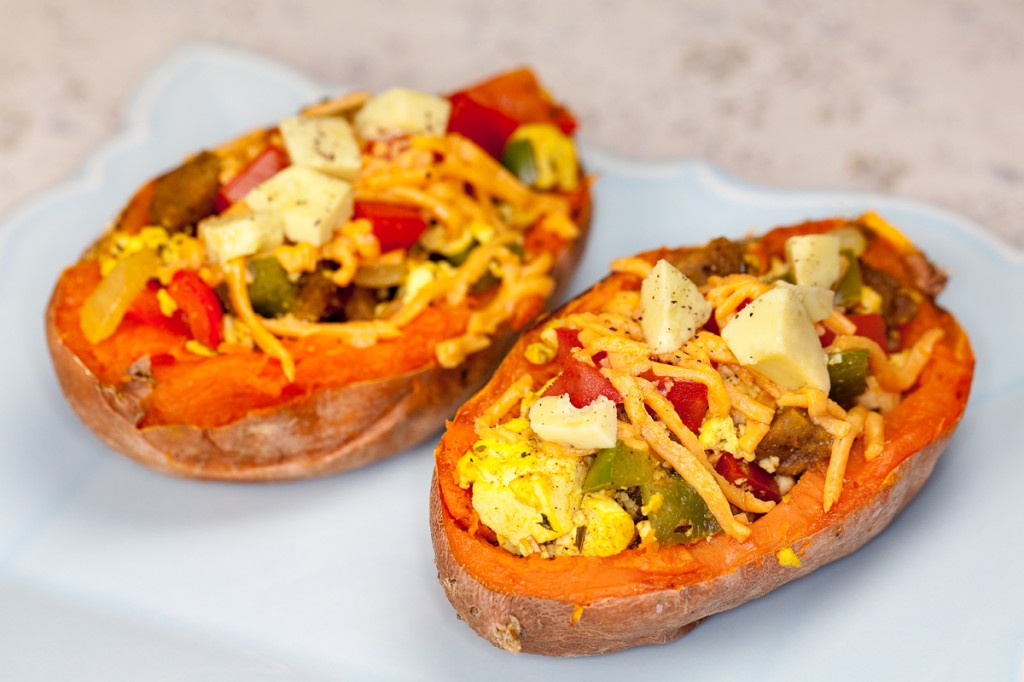 Vegan Breakfast Stuffed Sweet Potatoes