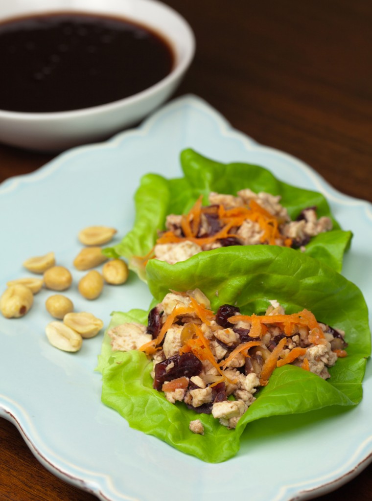 Cranberry Tofu Lettuce Cups | www.thatwasvegan.com