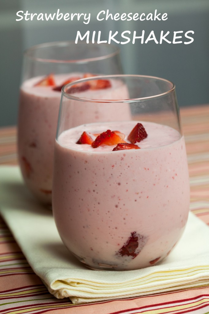 Strawberry Cheesecake Milkshakes | www.thatwasvegan.com