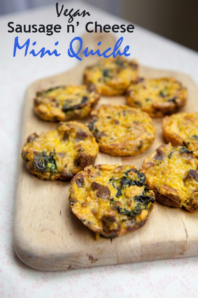 Sausage n' Cheese Mini Quiche | www.thatwasvegan.com