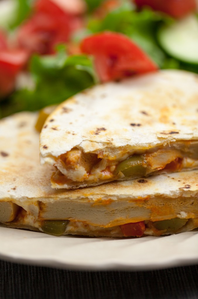 Vegan Buffalo Fajita Quesadillas | www.thatwasvegan.com