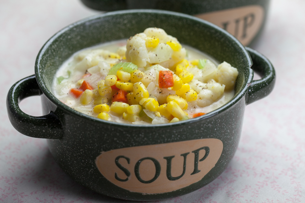 Cauliflower Corn Chowder | www.thatwasvegan.com