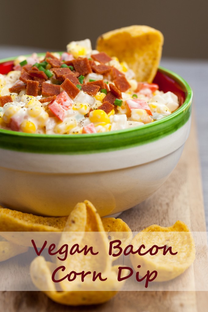 Creamy Bacon Corn Dip | www.thatwasvegan.com