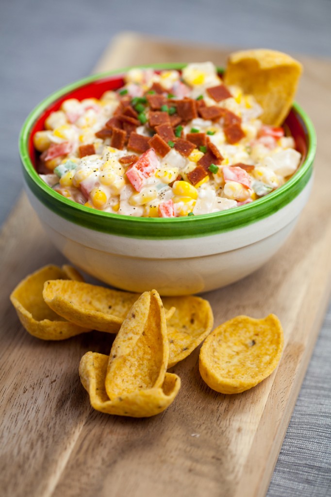 Creamy Bacon Corn Dip | www.thatwasvegan.com