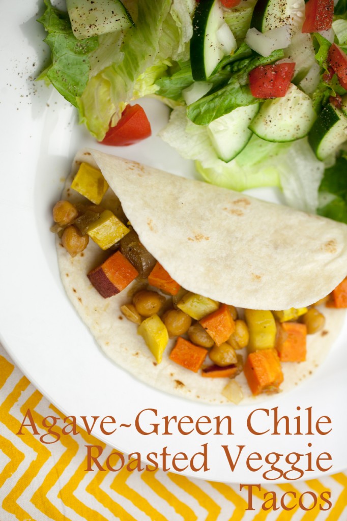 Agave-Green Chile Roasted Veggie Tacos | www.thatwasvegan.com