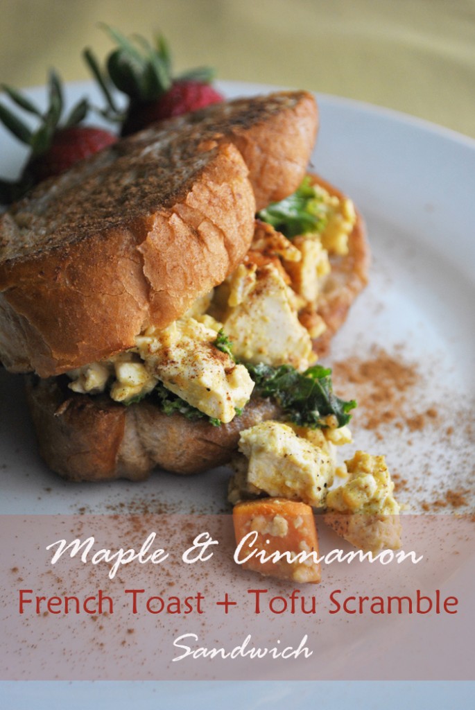 French Toast & Tofu Scramble Sandwich | www.thatwasvegan.com