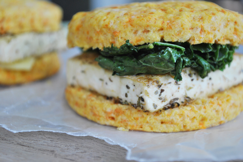 Savory Sweet Potato Breakfast Biscuit Sandwiches | www.thatwasvegan.com