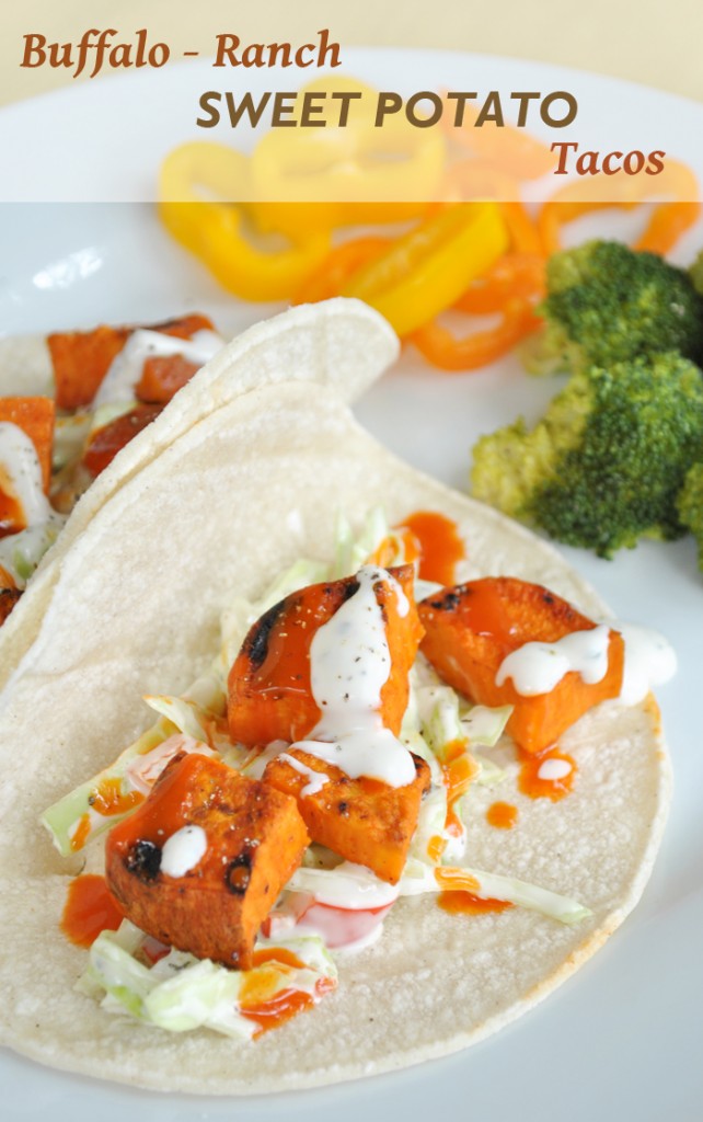 Buffalo Ranch Sweet Potato Tacos | www.thatwasvegan.com