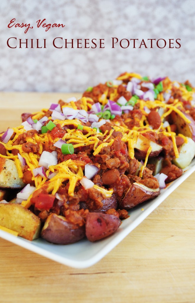 Chili Cheese Red Potatoes | www.thatwasvegan.com