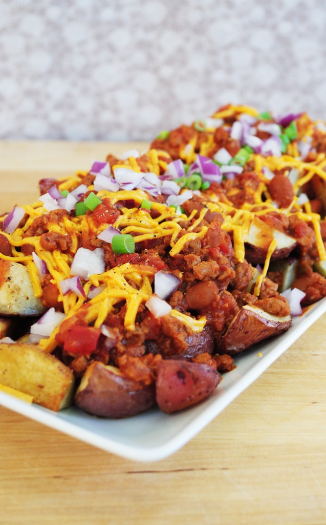 Chili Cheese Red Potatoes | www.thatwasvegan.com