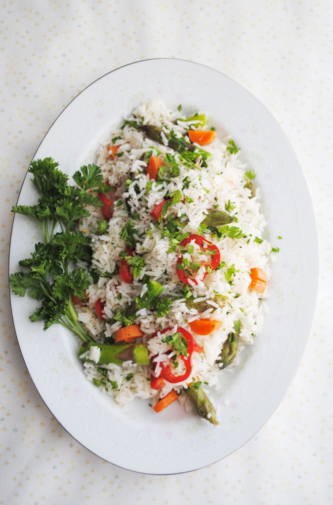 Citrus-Sweet Basmati Rice with Spring Vegetables | www.thatwasvegan.com