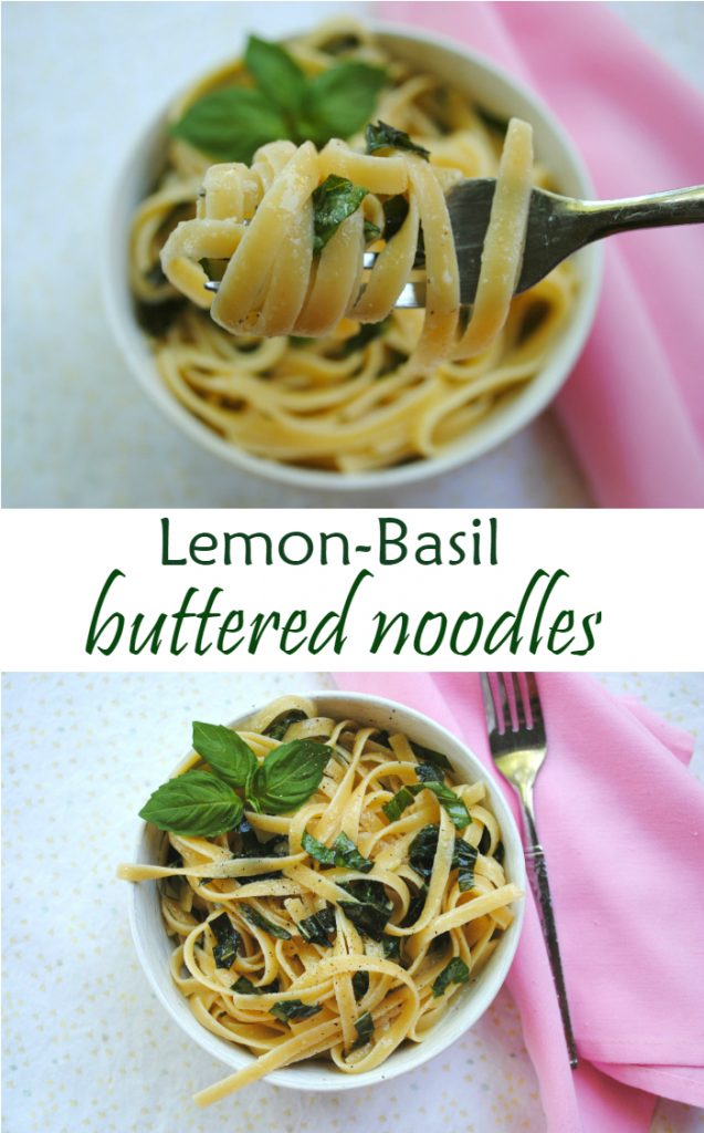 Lemon Basil Buttered Noodles - Vegan, delicious, and easy!