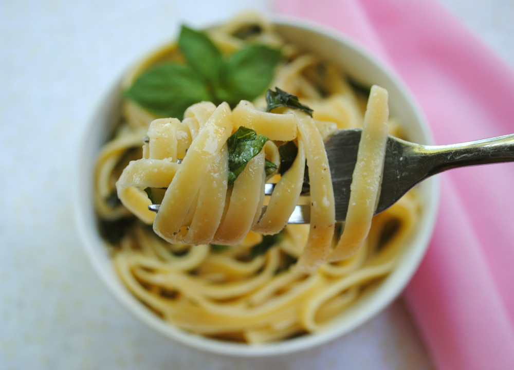 Lemon Basil Buttered Noodles - Vegan, delicious, and easy!