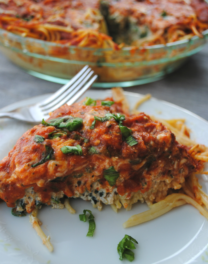 Decadent + Delicious Spaghetti Pie | thatwasvegan.com