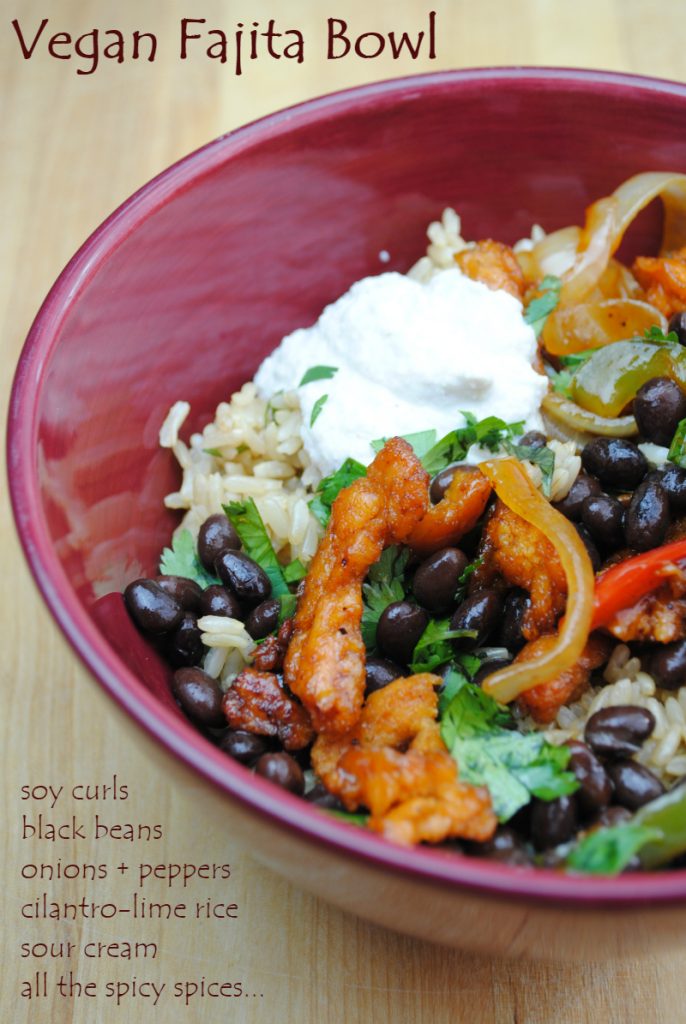 Vegan Chick'n Fajita Bowls | Flavorful, Spicy, Healthy, Delicious | www.thatwasvegan.com