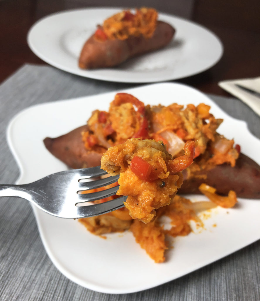 Fajita Baked Sweet Potatoes (Instant Pot)