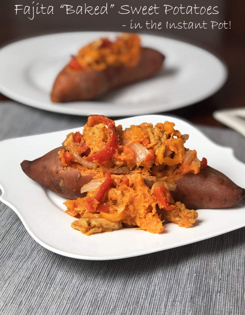 Fajita Baked Sweet Potatoes (Instant Pot)