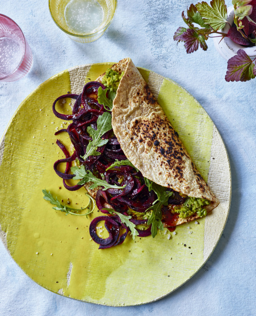 Sweet 'n Spicy Beet Wraps: The Vegan Spiralizer Cookbook