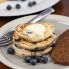 Blueberry Pancakes and Sausage