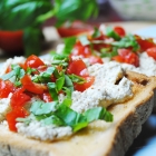 Ricotta-Garlic Toast with Tomato + Basil