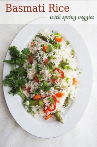 Citrus-Sweet Basmati Rice with Spring Vegetables | www.thatwasvegan.com